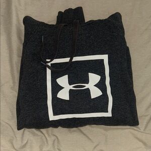 Under Armour Charcoal Hoodie with White Logo
